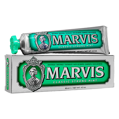 爽やかなペパーミントの風味が広がり フレッシュさが長時間持続 海外直送：日時指定不可 即日出荷 Marvis マービス クラシックストロングミント トゥースペースト85ml Strong 日本産 Mint Classic マーヴィス 1本Marvis 歯磨き：国際郵便書留発送 Toothpaste