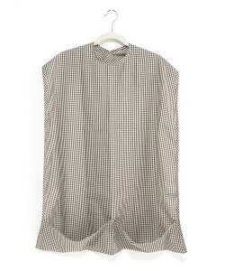 お食事用エプロン 大人用 ケアエプロン 防水加工 M〜Lサイズ チェック柄 ポリエステル 100% ポケット付き 介護 ギフト メール便可 送料無料