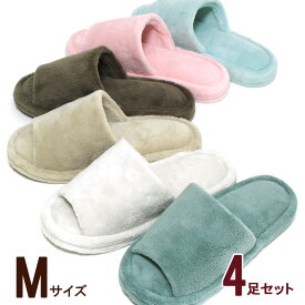 スリッパ 来客用 4足セット Mサイズ バスローブがスリッパになった ウェットパイル 低反発 slippers