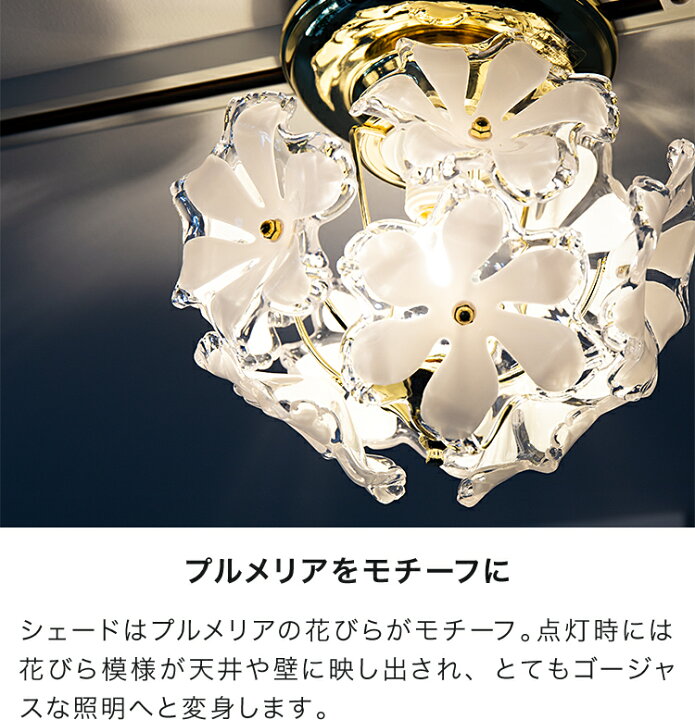 ブルーム シーリングライト プルメリア シャンデリア フラワー 電気 照明