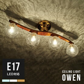 シーリングライト 4灯 オーウェン LT-4025 照明 おしゃれ 照明器具 かわいい 北欧 LED対応 電気 天井照明 直付け ガラス照明 リビング照明 ダイニング 寝室 子供部屋 E17 インターフォルム 一人暮らし