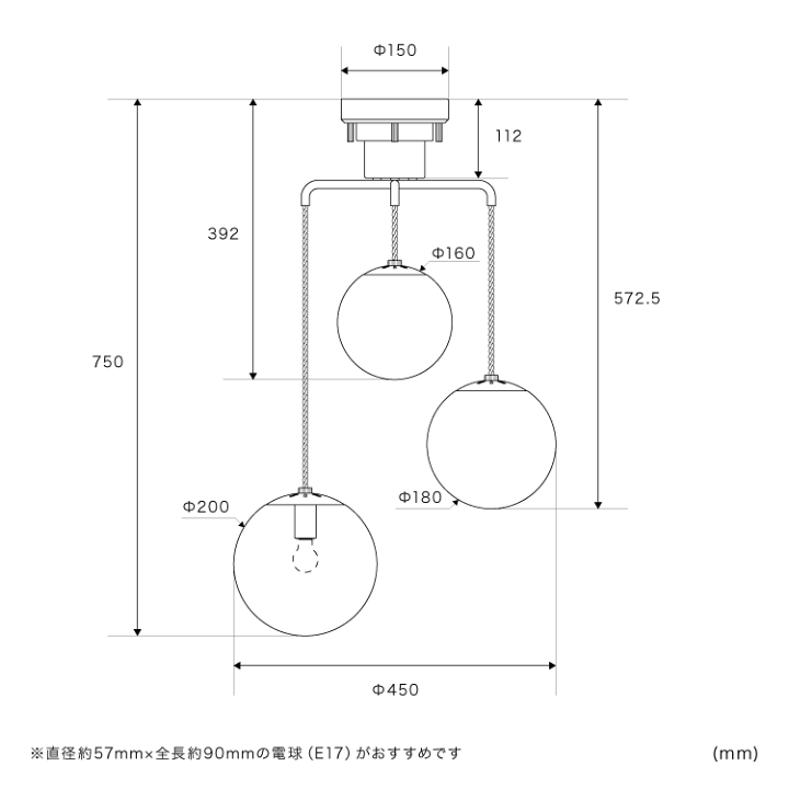 素敵でユニークな 3灯 楽天市場】ペンダントライト リュネット 照明 Belled その他