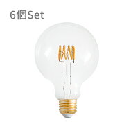 LEDフィラメント電球 ボール球 E26 6個セット 4W 色温度 2700K 電球色 明るさ 300lm BBL-043 led 電球 非…