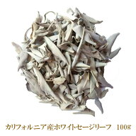 選別済み ホワイトセージ 浄化用 【100g】 無農薬 カリフォルニア産 whitesage 高品質 枝なし リーフタイプ
