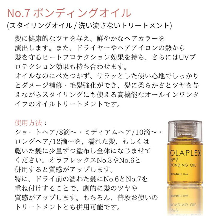 楽天市場】単品 OLAPLEX オラプレックス シリーズ No.6 ボンド 