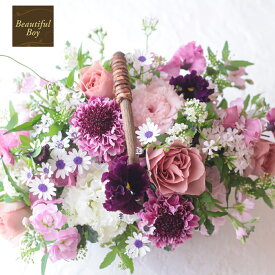 誕生日 花 花かご ギフト フラワーアレンジメント おしゃれ プレゼント お祝い 女性 ギフト 開店祝い 開業祝い 退職祝い お見舞い お供え 生花 籠 結婚祝い 出産祝い 発表会 お悔やみ 定番 人気 季節の花 re-l