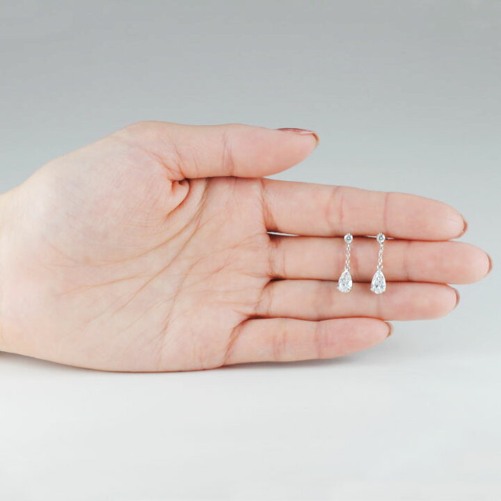 楽天市場】【揺れるペアシェイプピアス】天然ダイヤモンド 0.50ct×0.50 