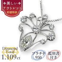 ゴージャス！最高品質！41ct ダイヤモンド プラチナ ネックレス ペンダント