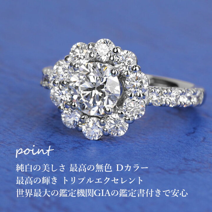 楽天市場】【1カラットの誘惑】天然ダイヤモンド リング 1.00ct D 
