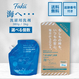 海へ 洗剤 がんこ本舗 Fukii 詰め替え 380g 3kg 選べる個数 洗濯洗剤 衣類 業務用 無添加 液体 すすぎ0 柔軟剤不要 おしゃれ着洗い