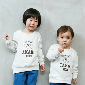 【bear3(name0000)(winter)】名入れトレーナー
