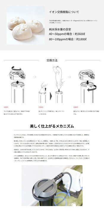楽天市場】純水器 イオン交換樹脂 ピュアニッシュ 交換用カートリッジ 