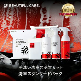 洗車スタンダードパック 送料無料 洗車に必要な6点を厳選 スリークシャンプー クロスカットカーウォッシュスポンジ コロイドクレンザー ナノダイヤモンドトナー シームレスマイクロファイバータオル4枚 シームレスマイクロファイバータオルSサイズ