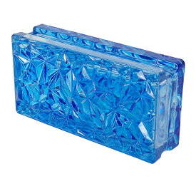 【あす楽】ガラスブロック レンガサイズ 世界で有名なブランド品 200x100x50mm 高級ブロックガラスgb82050 blue ダイヤモンド ブルー 青色