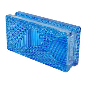 【あす楽】ガラスブロック レンガサイズ 世界で有名なブランド品 200x100x50mm 高級ブロックガラスgb83050 blue アイスドリル ブルー 青色