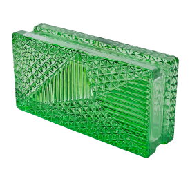【あす楽】ガラスブロック レンガサイズ 世界で有名なブランド品 200x100x50mm 高級ブロックガラスgb83050 green アイスドリル グリーン 緑色