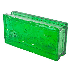 【あす楽】ガラスブロック レンガサイズ 世界で有名なブランド品 200x100x50mm 高級ブロックガラスgb84050 green 氷晶 アイスクリスタル グリーン 緑色
