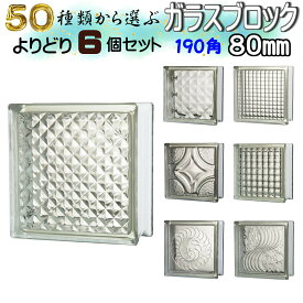 JINGHUA正規品 ガラスブロック 選ぶ50種類【よりどり6個セット】190角厚さ80mm ハーフサイズ SUPER WHITE クリア色シリーズ ガラス ブロック DIY 国際基準サイズ 世界で有名なブランド品 ブロックガラス スペーサー【本州四国九州 送料無料】【あす楽】