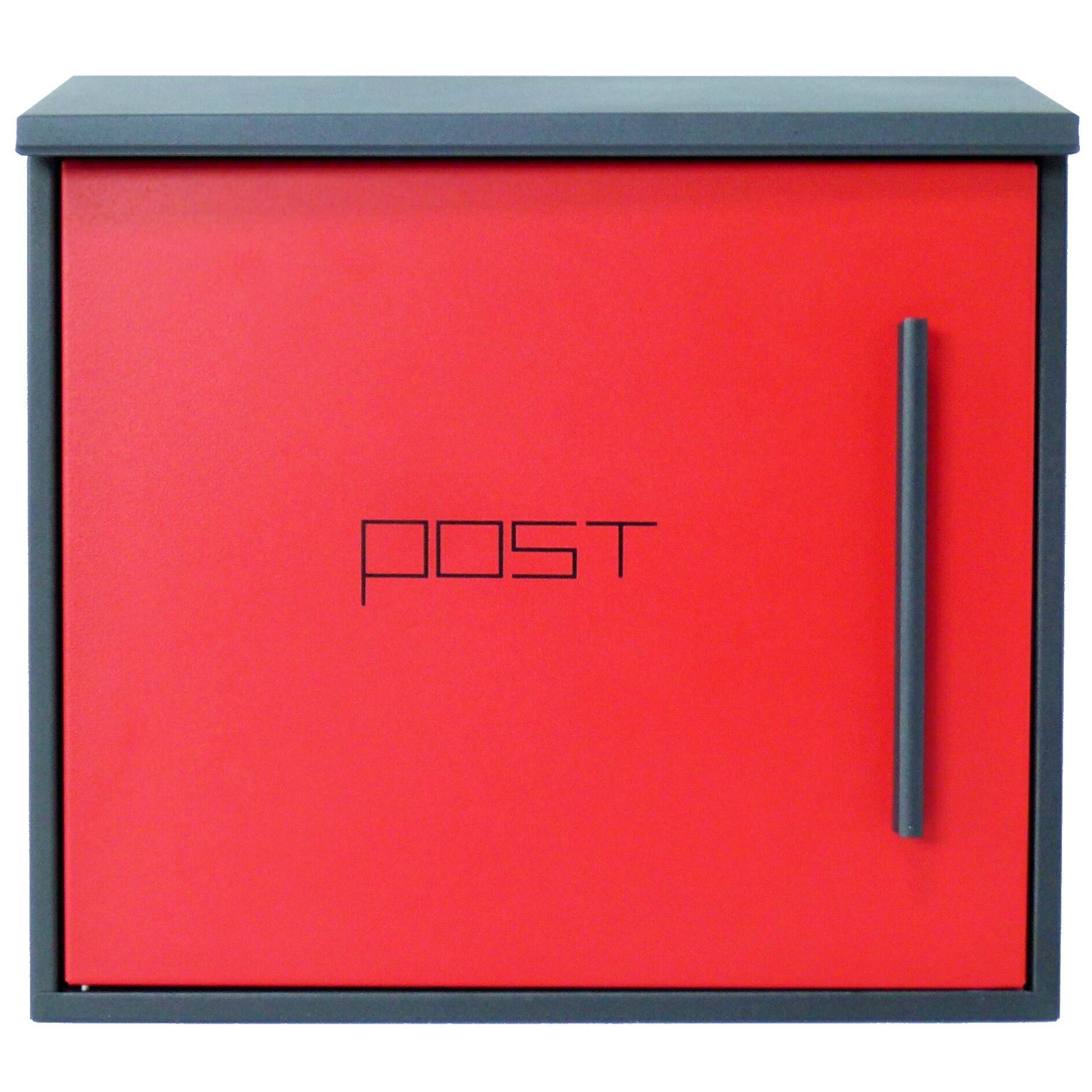 【郵便 ポスト】壁掛け 鍵付き おしゃれ 人気 郵便受け メールボックス レッド赤色ポストpm203