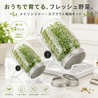 【初心者でも簡単】スプラウト栽培キット 種子発芽ジャーセット メイソンジャー式 ブロッコリースプラウ…