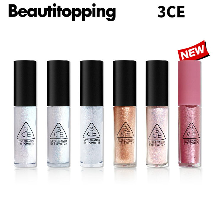 楽天市場 3ce アイスイッチ Eye Switch 6色 グリッター アイメイク キラキラ目元 スタイルナンダ Stylenanda スリーシーイー スリーコンセプトアイズ Double Note Stuck Throbbing Petal Dalsegno 正規品 韓国コスメ 海外 通販 Beauti Topping 楽天市場店