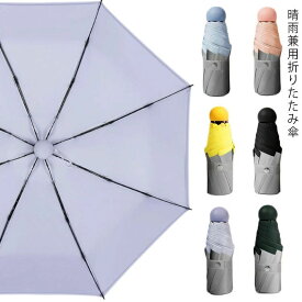 日傘 晴雨兼用 54cm×8本骨 メンズ レディース 折りたたみ傘 UPF50+ UVカット率・遮光率99％以上 遮熱 ひんやり傘 表生地シルバーコーティング コンパクト