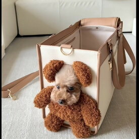 ペットバッグ ハンドバッグ お出かけ 小型犬 犬バッグ 大容量バッグ 頭出し かわいい クマのぬいぐるみ 猫バッグ ショルダーバッグ