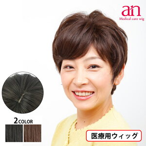 【送料無料】医療用 ウィッグ ショート 女性 男性 人毛100% 人毛MIX 医療用かつら ナチュラルブラック ダークブラウン 黒髪 茶髪 高品質 伸縮性 サイズ調整可能 JIS規格適合 軽量 軽い 通気性