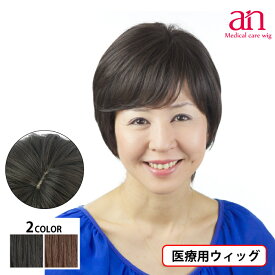 【送料無料】医療用 ウィッグ ナチュラルショートスタイル 女性 男性 人毛100％ 人毛MIX 医療用かつら ナチュラルブラック ダークブラウン 黒髪 茶髪 高品質 伸縮性 サイズ調整可能 JIS規格適合 軽量 軽い 通気性 フルウィッグ ミセス 人毛 an NO.33　wig-st-4-1