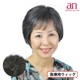 【送料無料】医療用 ウィッグ 白髪ショート グレーヘアー 人毛MIX 女性 おしゃれ 自然 医療用 かつら 軽量 軽い 通気性 伸縮性 サイズ調整可能 JIS規格適用 高品質 低価格 ミセス フルウィッグ an Gray03 wig-st-10