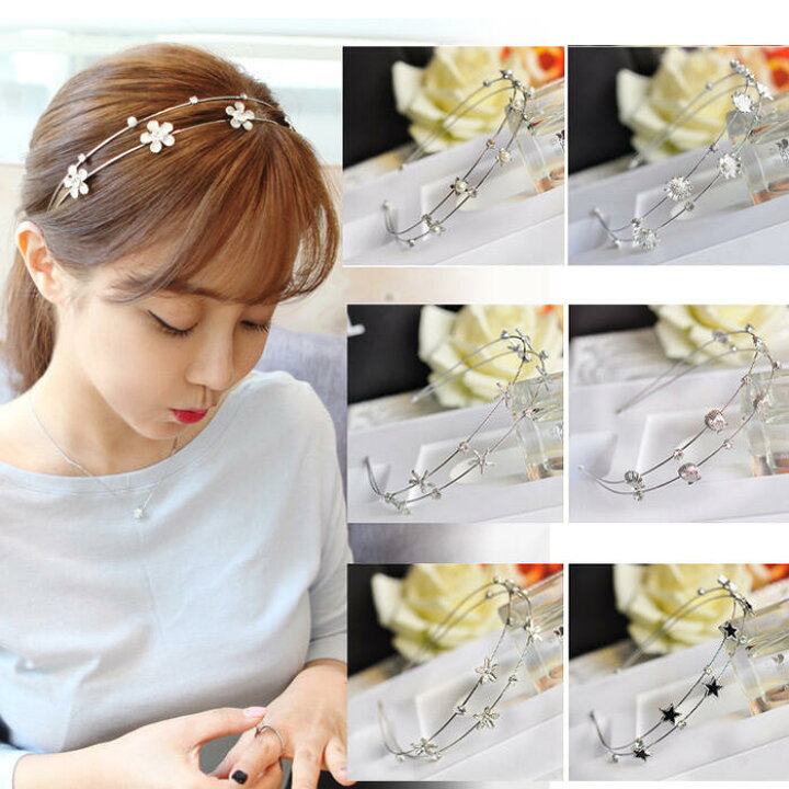 楽天市場 ネコポス便対応 種類たくさん フラワー カチューシャ 星 スター ヘアバンド 髪飾り ギフト プレゼント Ki Lei Ya