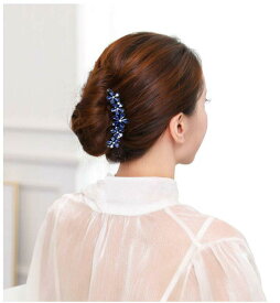 【ネコポス便対応】フラワー ヘアコーム ラインストーン ヘアアクセサリー