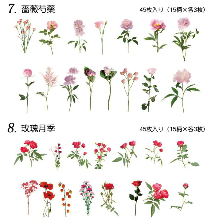 楽天市場 即日出荷 花 フラワー やや大きめ 海外シール マステシール ステッカー コラージュ 素材 手帳デコ デコシール ジャンクジャーナル ビンテージ アンティーク レトロ 植物 マスキングテープ素材 45枚入り デコ素材 おしゃれ 手帳 日記 アルバム 手芸 アレンジ