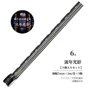 即日出荷【3個】ネガ フィルム 枠 透明 テープ 細幅 細め 7mm 話題 コラージュ 素材 シール クリアテープ PET 耐水 ハンドメイド ネガ シール 映画 写真 フォトフレーム インスタ風 Instagram風 ネ