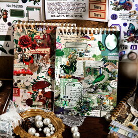 即日出荷 シールブック 50頁/冊 約1000 図柄 ステッカーブック 大容量 コラージュシール コラージュ 素材 セット スクラップブッキング デコレーション ハンドメイド 動物 植物 人物 英字 文字 数字 花柄 生活雑貨 小物 建築 天使 額縁 小鳥 シール ステッカー 手帳 DIY