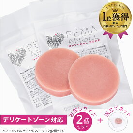 ＼ 美肌 ボディ へ ／ デリケートゾーン ソープ 黒ずみ ケア ジャムウソープ 12g 2個 1000円ポッキリ 送料無料 フェムケア 洗顔 お試しサイズ 臭い 国産 無添加 ジャムウ石鹸 美白 におい 乾燥 保湿 膣 ボディソープ デリケートゾーンの臭い ペマエンジェル 生理 おりもの