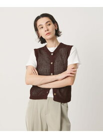 フロントボタン ノースリーブニット プルオーバー BEAUTY&YOUTH UNITED ARROWS ビューティー＆ユース　ユナイテッドアローズ トップス ベスト・ジレ ブラック ブラウン ホワイト【送料無料】[Rakuten Fashion]