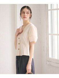 カーブスリーブ Vネック ブラウス UVカット 防シワ ウォッシャブル BEAUTY&YOUTH UNITED ARROWS ビューティー＆ユース　ユナイテッドアローズ トップス シャツ・ブラウス ホワイト ブラック ブラウン【送料無料】[Rakuten Fashion]