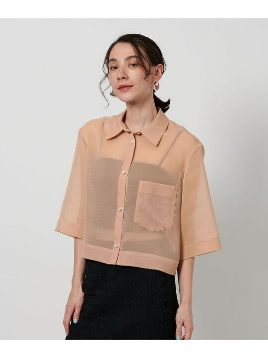 楽天市場】【SALE／40%OFF】ポリエステル オーガンジー シャツ 