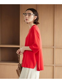 ハーフスリーブ ニットプルオーバー ウォッシャブル BEAUTY&YOUTH UNITED ARROWS ビューティー＆ユース　ユナイテッドアローズ トップス ニット ホワイト ネイビー レッド【送料無料】[Rakuten Fashion]