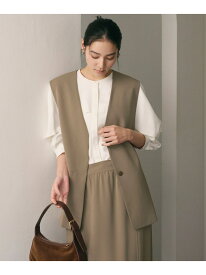 【WEB限定 Wardrobe DAILY MINIMAL】ダブルクロス リボンベルトジレ ウォッシャブル BEAUTY&YOUTH UNITED ARROWS ビューティー＆ユース　ユナイテッドアローズ トップス ベスト・ジレ ブラック ネイビー ブラウン【送料無料】[Rakuten Fashion]