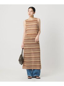 コットン メッシュ ボーダーワンピース BEAUTY&YOUTH UNITED ARROWS ビューティー＆ユース　ユナイテッドアローズ ワンピース・ドレス ワンピース ブラウン ブラック【送料無料】[Rakuten Fashion]