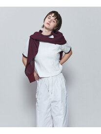 ＜6(ROKU)＞ランダムリブ Tシャツ 6(ROKU) ビューティー＆ユース　ユナイテッドアローズ トップス カットソー・Tシャツ ホワイト【送料無料】[Rakuten Fashion]