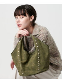 スタッズ ワンハンドル ショルダーバッグ BEAUTY&YOUTH UNITED ARROWS ビューティー＆ユース　ユナイテッドアローズ バッグ ショルダーバッグ グリーン ホワイト【送料無料】[Rakuten Fashion]