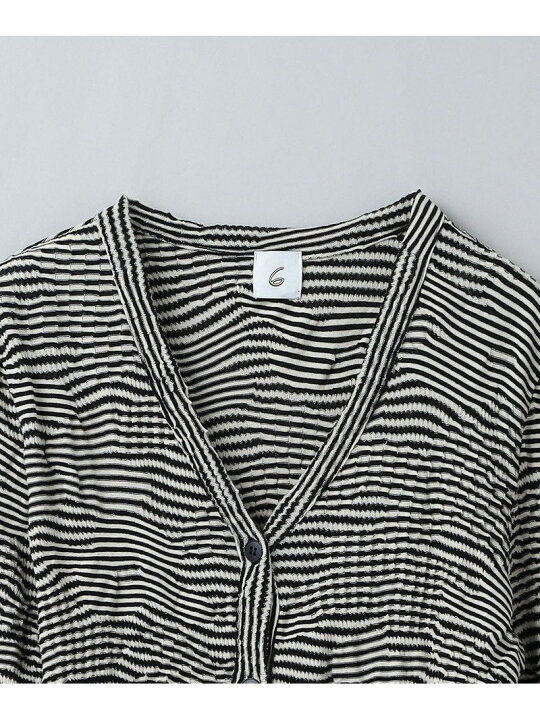 楽天市場】＜6(ROKU)＞COTTON MIX PATTERN BORDER CARDIGAN 