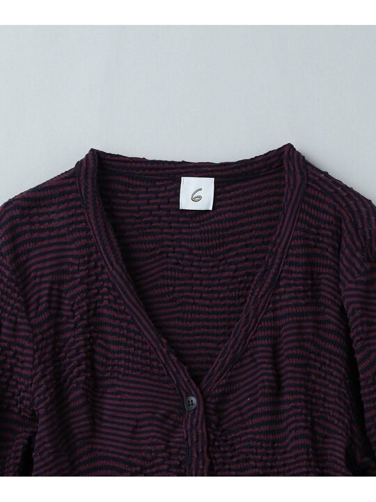 楽天市場】＜6(ROKU)＞COTTON MIX PATTERN BORDER CARDIGAN 