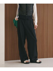 ポリエステルブレンド ツイルバックゴムパンツ BEAUTY&YOUTH UNITED ARROWS ビューティー＆ユース　ユナイテッドアローズ パンツ スラックス・ドレスパンツ ブラック ベージュ グレー ホワイト【送料無料】[Rakuten Fashion]