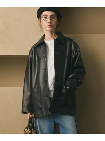 【SALE／15%OFF】レザーライク カバーオール ジャケット BEAUTY&YOUTH UNITED ARROWS ビューティー＆ユース　ユナイテッドアローズ ジャケット・アウター カバーオール・ワークジャケット ブラック ブラウン【RBA_E】【送料無料】[Rakuten Fashion]