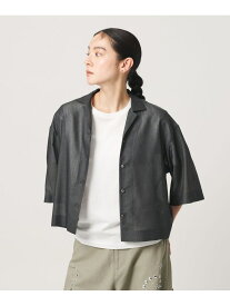 レーヨンキュプラブレンド オープンカラーシャツ BEAUTY&YOUTH UNITED ARROWS ビューティー＆ユース　ユナイテッドアローズ トップス シャツ・ブラウス グレー【送料無料】[Rakuten Fashion]
