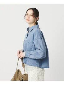 【WEB限定】ショート デニムシャツ BEAUTY&YOUTH UNITED ARROWS ビューティー＆ユース　ユナイテッドアローズ トップス シャツ・ブラウス ネイビー ブルー【送料無料】[Rakuten Fashion]